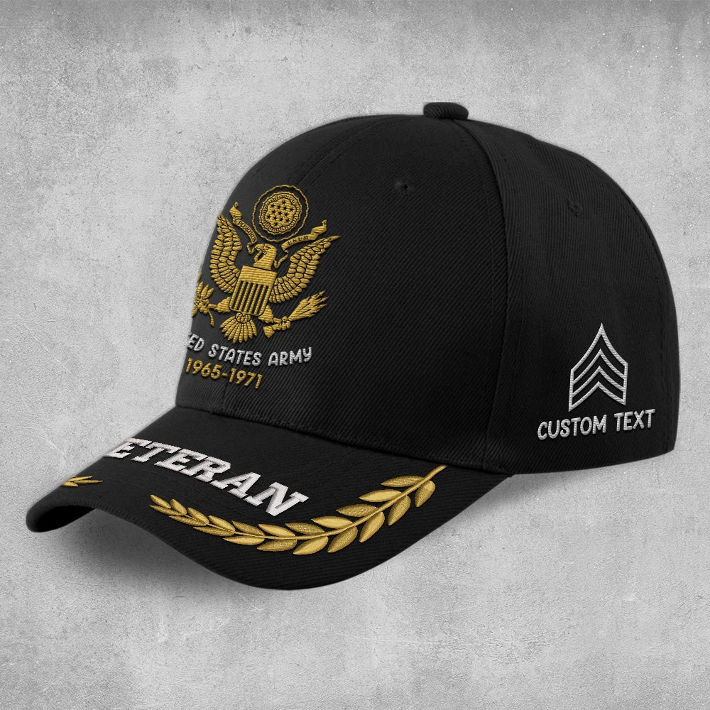 Us Army Veteran Caps, Customized  Us Army Veteran Proudly Served 3 Embroidered Cap, Embroidered Dad Hat