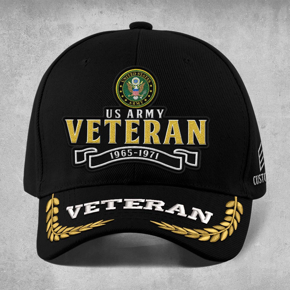 Us Army Veteran Caps, Customized  Us Army Veteran Proudly Served 5 Embroidered Cap, Embroidered Dad Hat