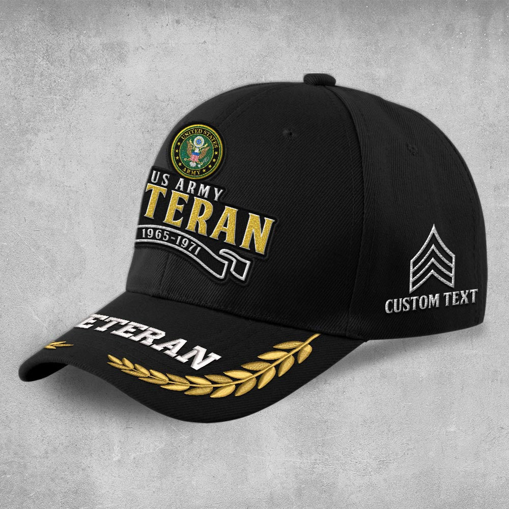 Us Army Veteran Caps, Customized  Us Army Veteran Proudly Served 5 Embroidered Cap, Embroidered Dad Hat