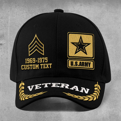Us Army Veteran Caps, Customized  Us Army Veteran Proudly Served 7 Embroidered Cap, Embroidered Dad Hat