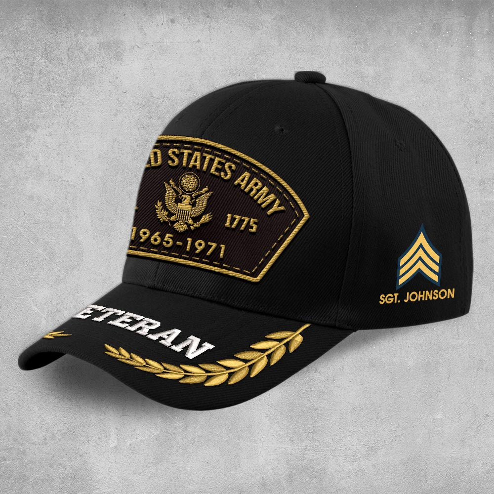 Us Army Veteran Caps, Customized  Us Army Veteran Proudly Served 8 Embroidered Cap, Embroidered Dad Hat