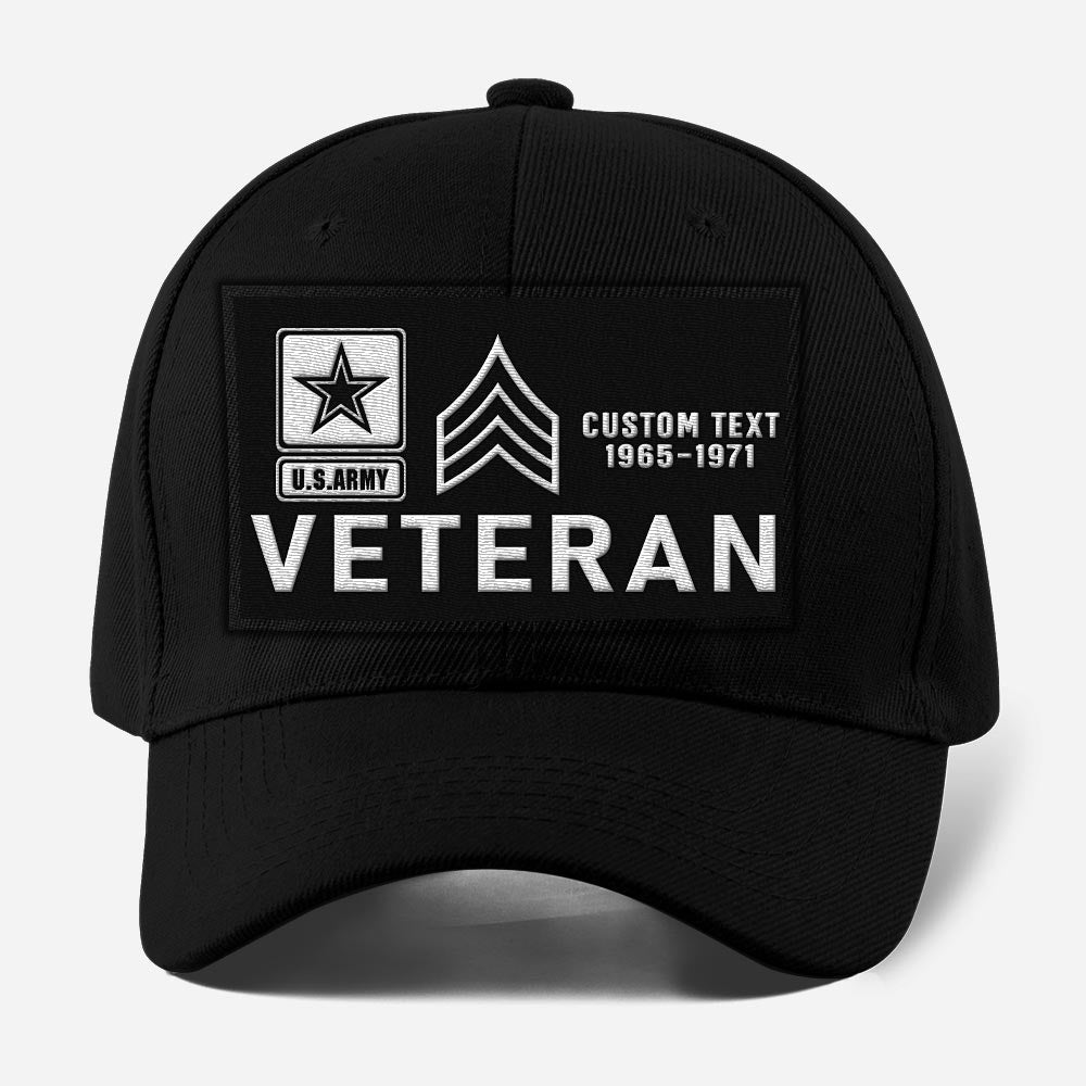 Us Army Veteran Caps, Customized  Us Army Veteran Proudly Served 9 Embroidered Cap, Embroidered Dad Hat