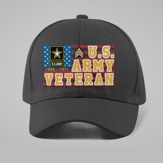 Us Army Veteran Caps, Customized  Us Army Veteran Rank Logo Embroidered Cap, Embroidered Dad Hat