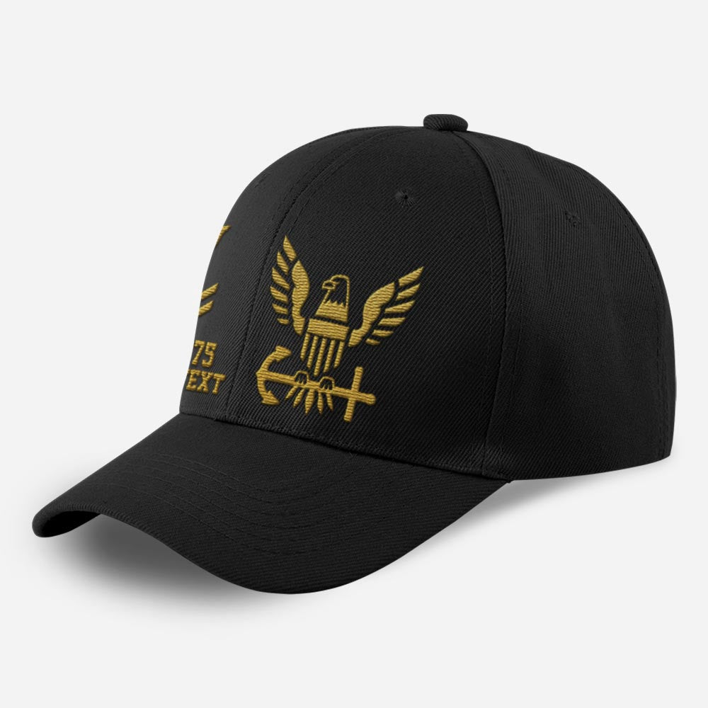 Us Army Veteran Caps, Customized  Us Military Logo Rank Embroidered Cap, Embroidered Dad Hat