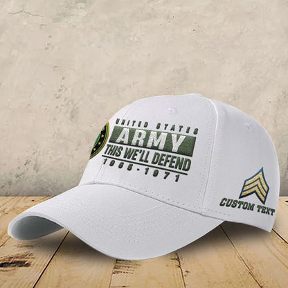 Us Army Veteran Caps, Customized  Us Military Proudly Served Embroidered Cap, Embroidered Dad Hat