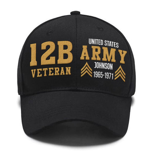 Us Army Veteran Caps, Customized  Us Veteran Army Mos Proudly Served Embroidered Cap, Embroidered Dad Hat
