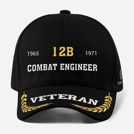 Us Army Veteran Caps, Customized  Us Veteran Army Mos Proudly Served Rank Embroidered Cap, Embroidered Dad Hat