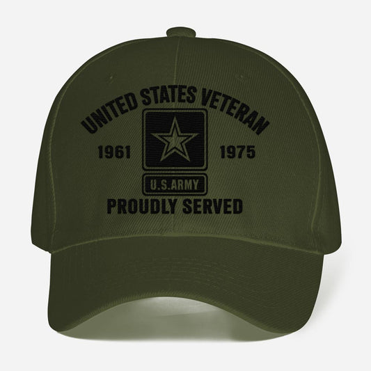 Us Army Veteran Caps, Customized  Us Veterans Embroidered Cap, Embroidered Dad Hat