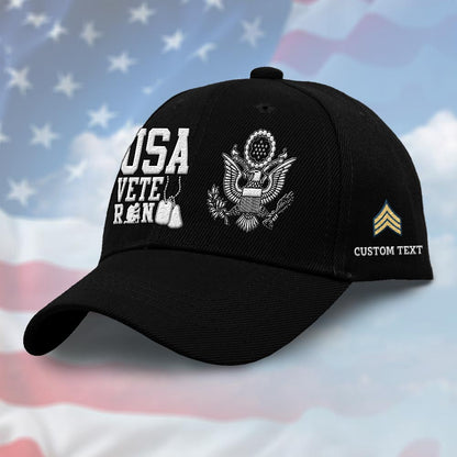 Us Army Veteran Caps, Customized  Usa Veteran Embroidered Cap, Embroidered Dad Hat