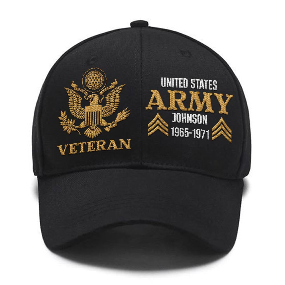 Us Army Veteran Caps, Customized Veteran Army Embroidered Cap, Embroidered Dad Hat