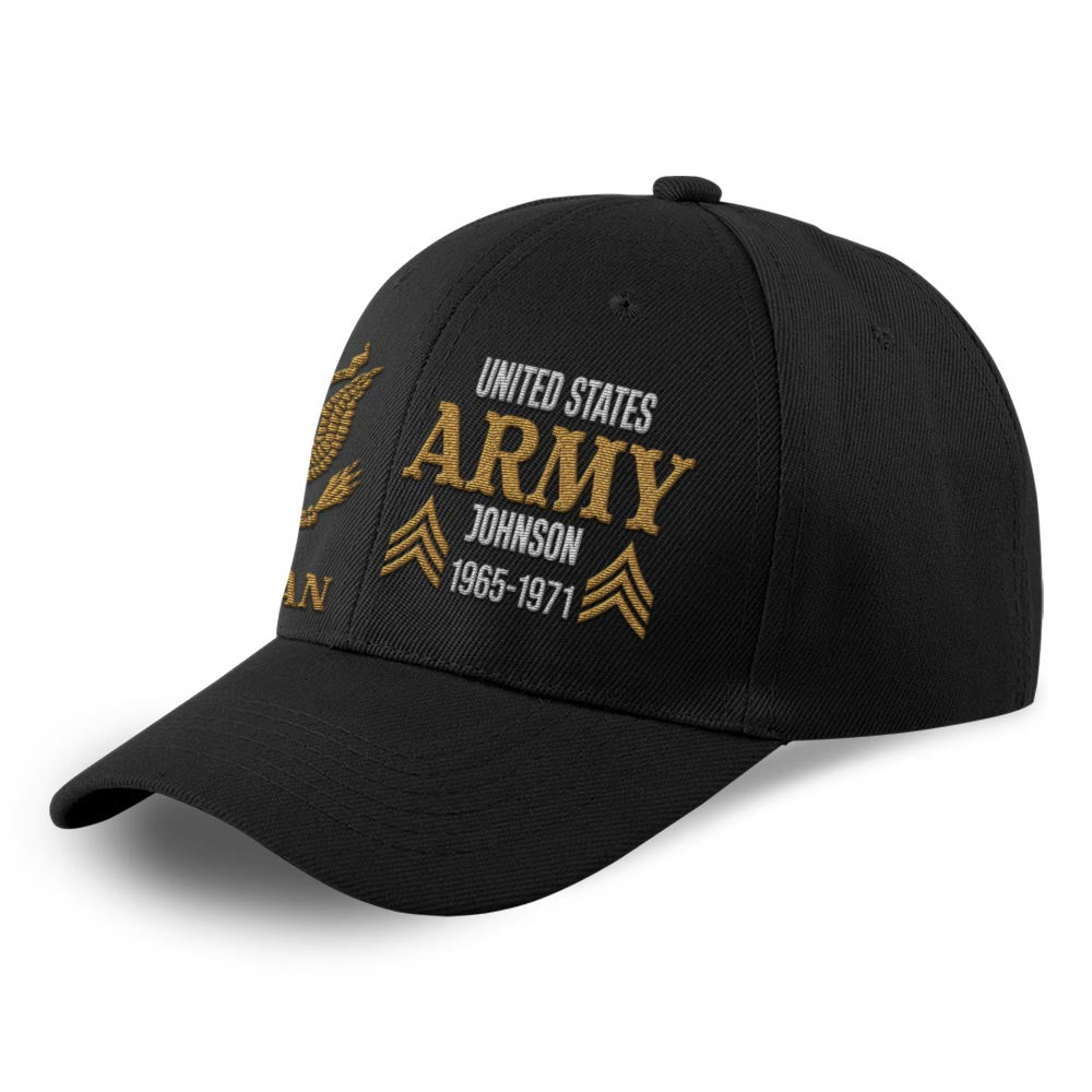 Us Army Veteran Caps, Customized Veteran Army Embroidered Cap, Embroidered Dad Hat