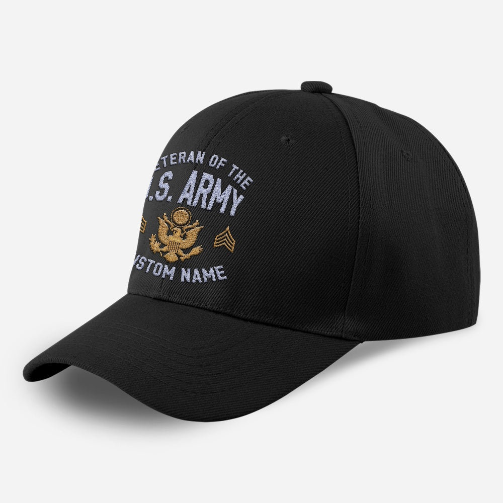Us Army Veteran Caps, Customized  Veteran Of The US Army Embroidered Cap, Embroidered Dad Hat