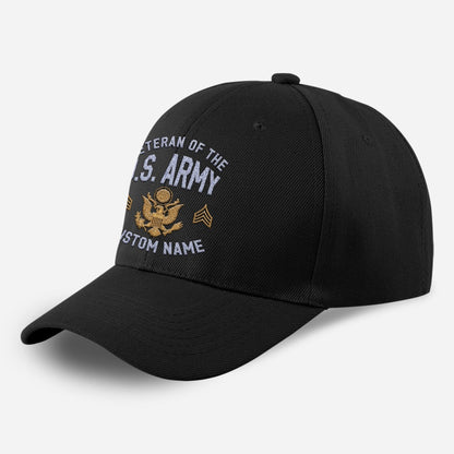 Us Army Veteran Caps, Customized  Veteran Of The US Army Embroidered Cap, Embroidered Dad Hat