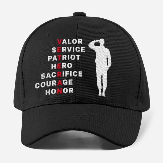 Us Army Veteran Caps, Customized  Veteran Valor Honor Embroidered Cap, Embroidered Dad Hat