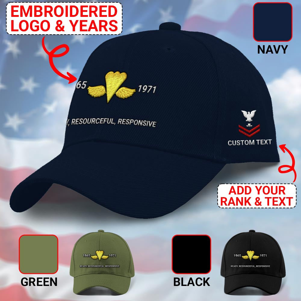 Us Veteran Navy Cap, Customized Navy Aircrew Survival Equipmentman Embroidered Cap, Embroidered Dad Hat
