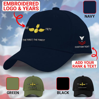 Us Veteran Navy Cap, Customized Navy Aviation Ordnanceman Embroidered Cap, Embroidered Dad Hat