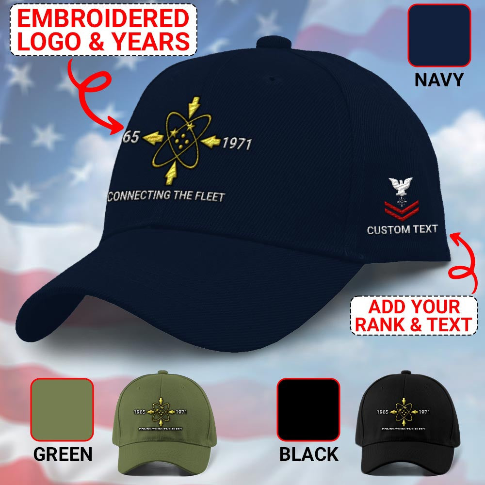 Us Veteran Navy Cap, Customized Navy Data Systems Technician Embroidered Cap, Embroidered Dad Hat