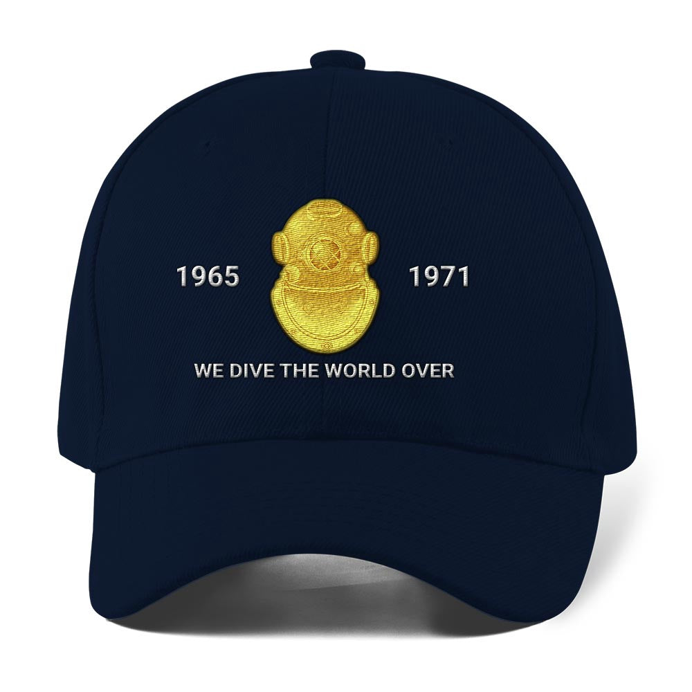 Us Veteran Navy Cap, Customized Navy Diver Embroidered Cap, Embroidered Dad Hat