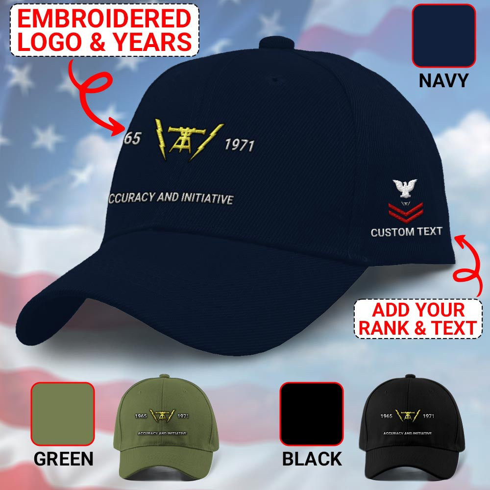 Us Veteran Navy Cap, Customized Navy Fire Controlman Embroidered Cap, Embroidered Dad Hat