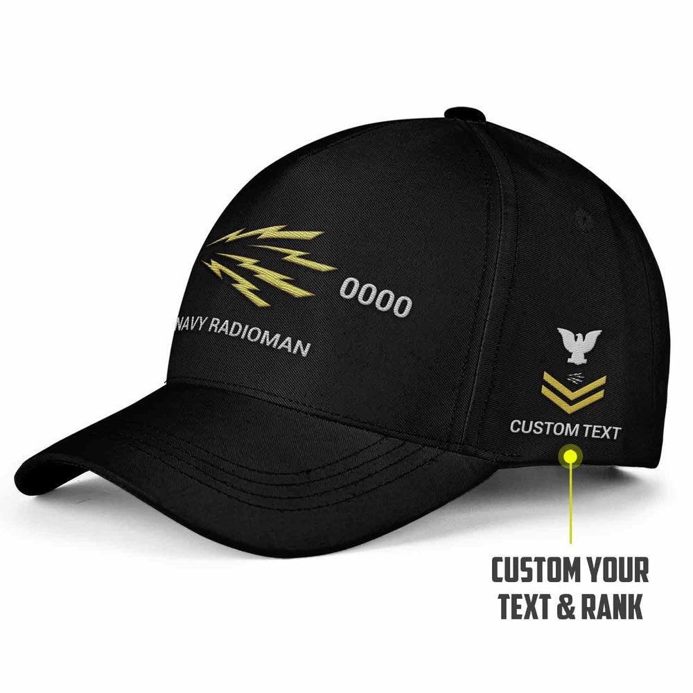 Us Veteran Navy Cap, Customized Navy Insignias Embroidered Cap, Embroidered Dad Hat