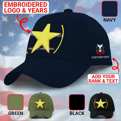 Us Veteran Navy Cap, Customized Navy Master Embroidered Cap, Embroidered Dad Hat