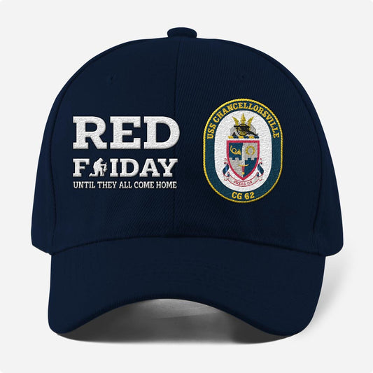 Us Veteran Navy Cap, Customized Navy Ships Red Friday Until They All Come Home Embroidered Cap, Embroidered Dad Hat