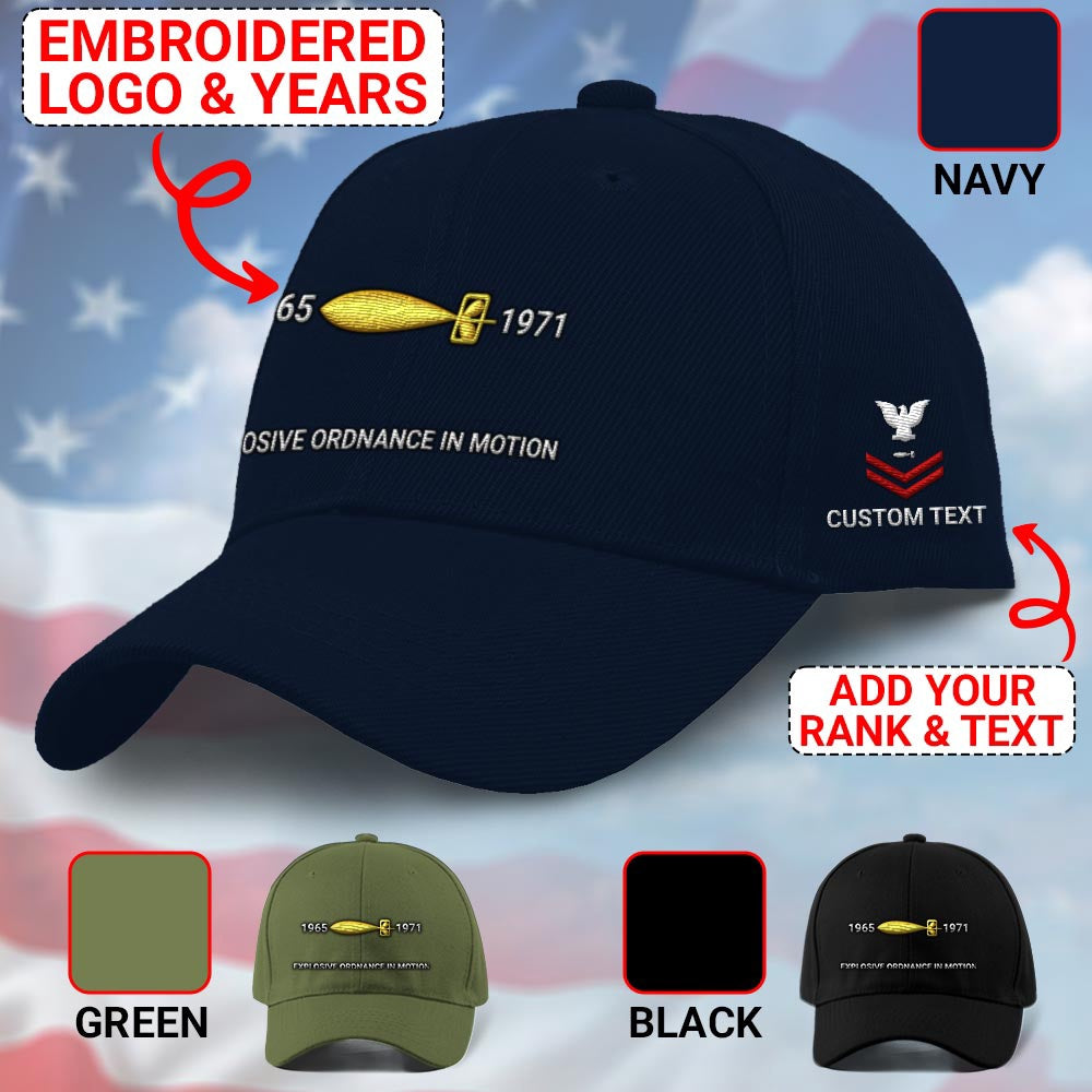Us Veteran Navy Cap, Customized Navy Torpedoman'S Mate Embroidered Cap, Embroidered Dad Hat