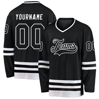 Usa Hockey Jersey, Custom Black White Hockey Jersey, Team Hockey Jerseys