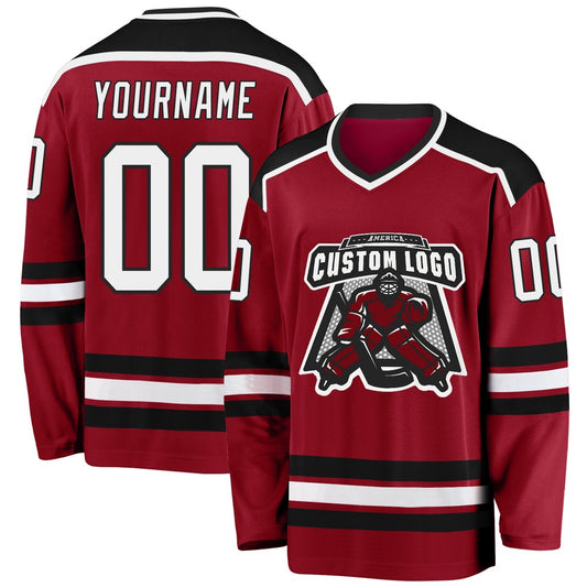 Usa Hockey Jersey, Custom Maroon White Black 1 Hockey Jersey, Team Hockey Jerseys