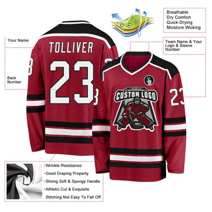 Usa Hockey Jersey, Custom Maroon White Black 1 Hockey Jersey, Team Hockey Jerseys