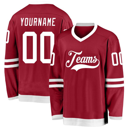 Usa Hockey Jersey, Custom Maroon White Hockey Jersey, Team Hockey Jerseys
