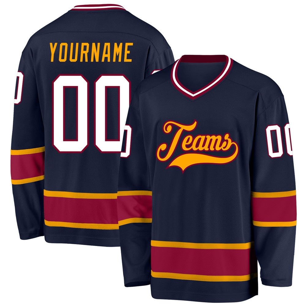 Usa Hockey Jersey, Custom Navy White Maroon Hockey Jersey, Team Hockey Jerseys