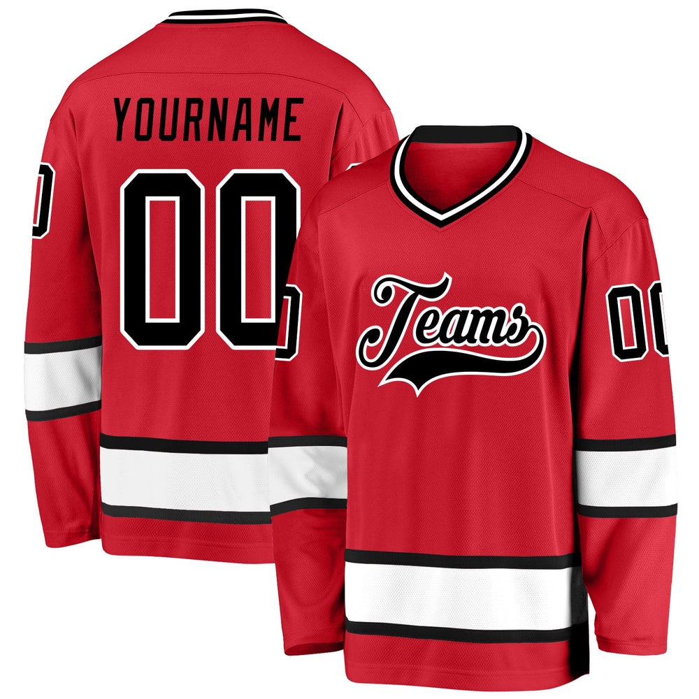 Usa Hockey Jersey, Custom Red Black White 1 Hockey Jersey, Team Hockey Jerseys