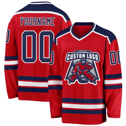 Usa Hockey Jersey, Custom Red Navy White Hockey Jersey, Team Hockey Jerseys