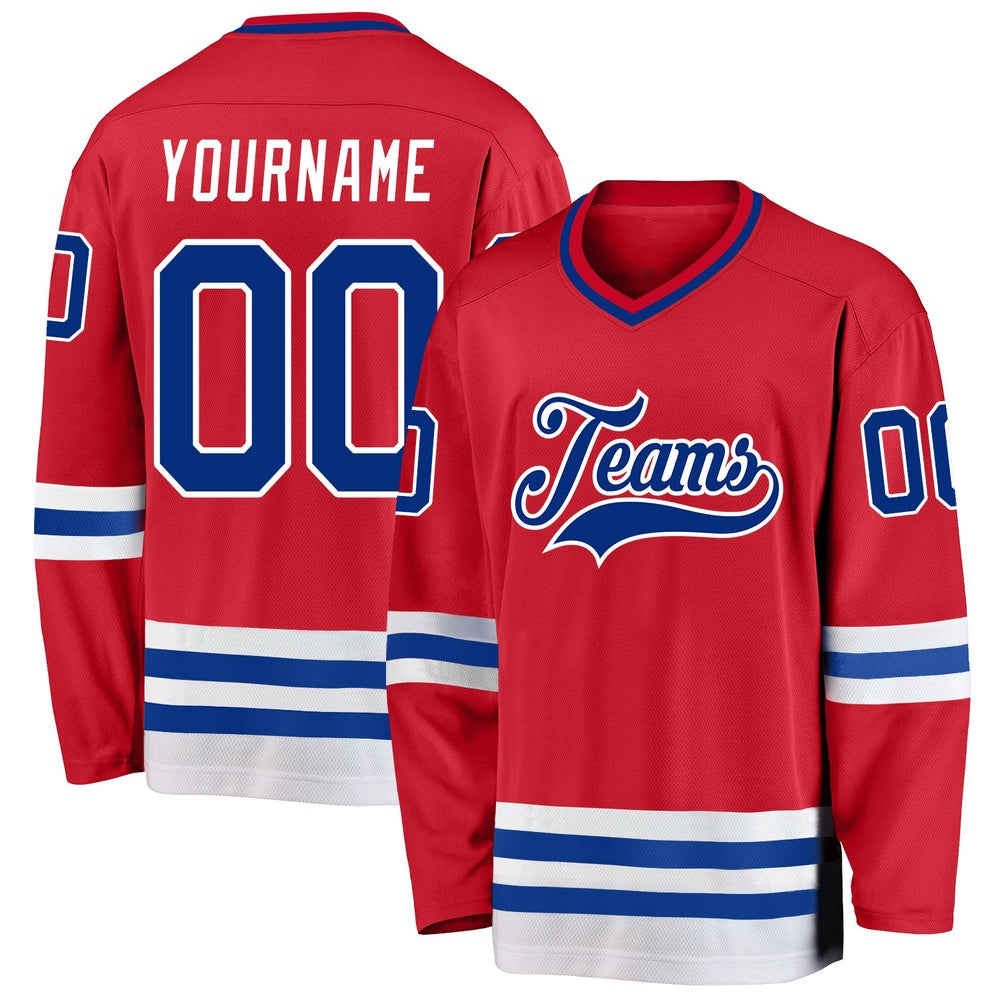 Usa Hockey Jersey, Custom Red Royal White 1 Hockey Jersey, Team Hockey Jerseys