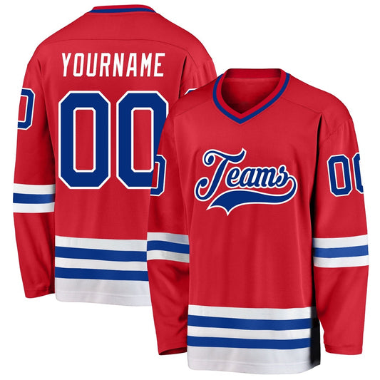 Usa Hockey Jersey, Custom Red Royal White 1 Hockey Jersey, Team Hockey Jerseys