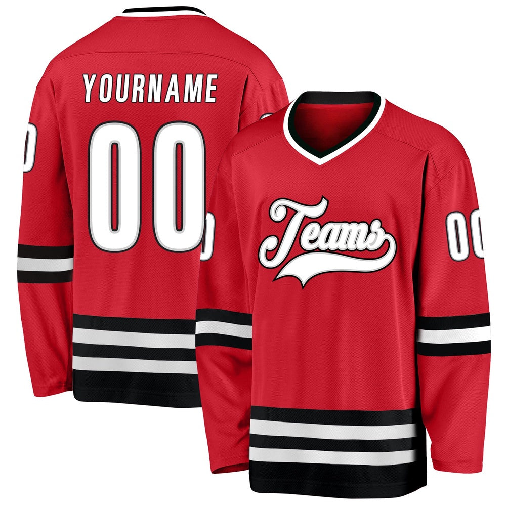 Usa Hockey Jersey, Custom Red White Black 1 Hockey Jersey, Team Hockey Jerseys