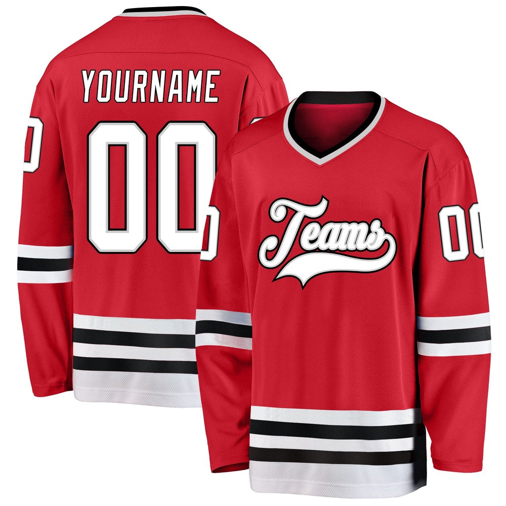 Usa Hockey Jersey, Custom Red White Gray 2 Hockey Jersey, Team Hockey Jerseys