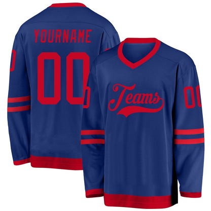 Usa Hockey Jersey, Custom Royal Red Hockey Jersey, Team Hockey Jerseys