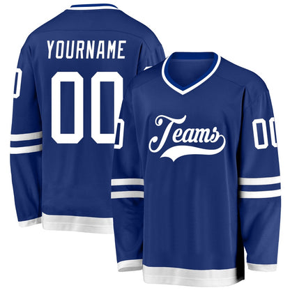 Usa Hockey Jersey, Custom Royal White Hockey Jersey, Team Hockey Jerseys