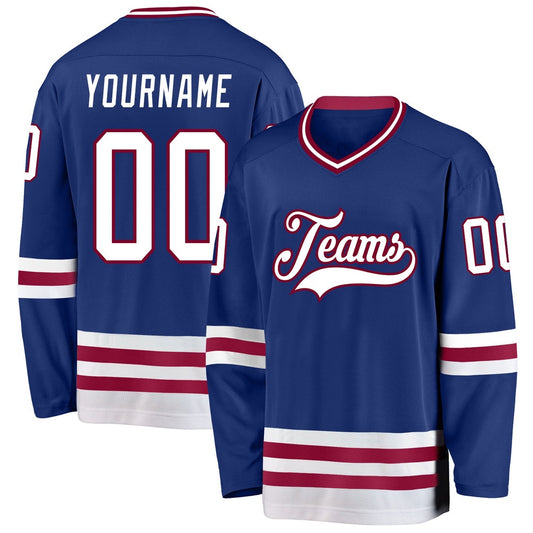 Usa Hockey Jersey, Custom Royal White Maroon 1 Hockey Jersey, Team Hockey Jerseys