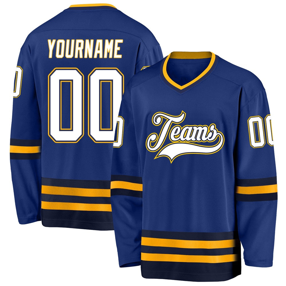 Usa Hockey Jersey, Custom Royal White Navy Hockey Jersey, Team Hockey Jerseys
