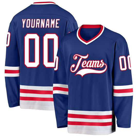 Usa Hockey Jersey, Custom Royal White Red Hockey Jersey, Team Hockey Jerseys