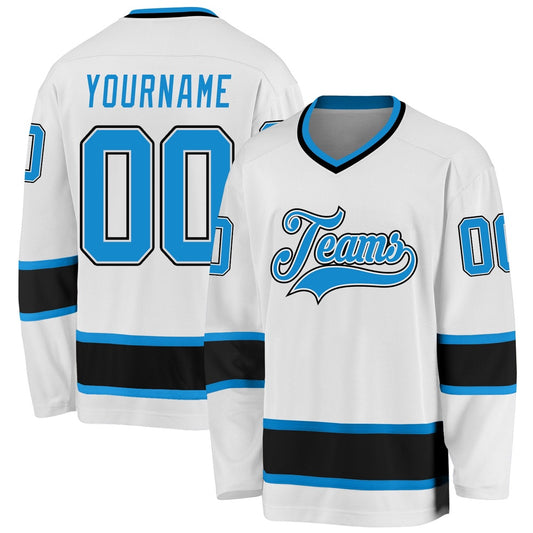 Usa Hockey Jersey, Custom White Blue Black Hockey Jersey, Team Hockey Jerseys