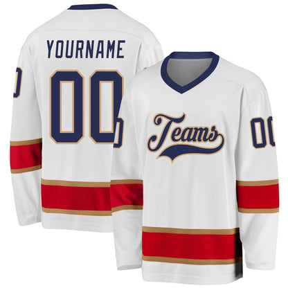 Usa Hockey Jersey, Custom White Navy Red 1 Hockey Jersey, Team Hockey Jerseys