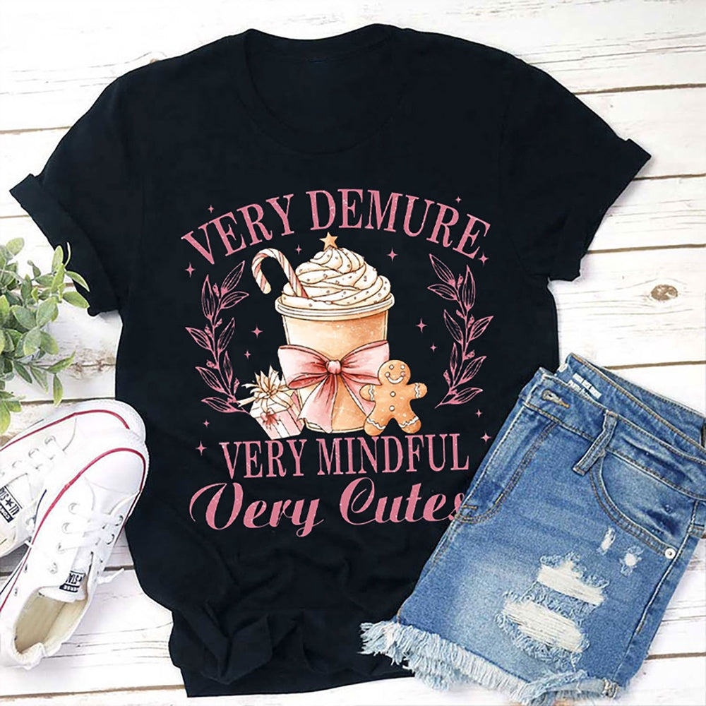 Very Demure Very Mindful T Shirt, Merry T Shirt, Unisex Christmas Shirts