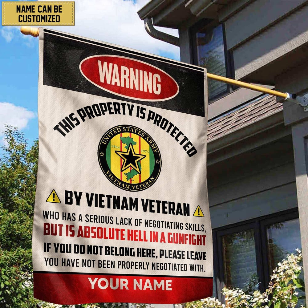 Vietnam Veteran American Flag, Gift For Vietnam Veteran Garden Flag, American Flag Vietnam