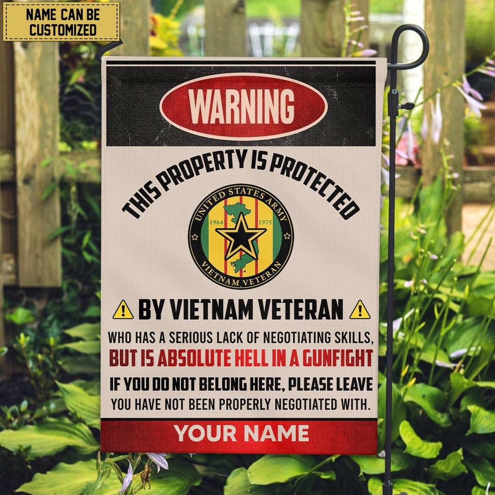 Vietnam Veteran American Flag, Gift For Vietnam Veteran Garden Flag, American Flag Vietnam