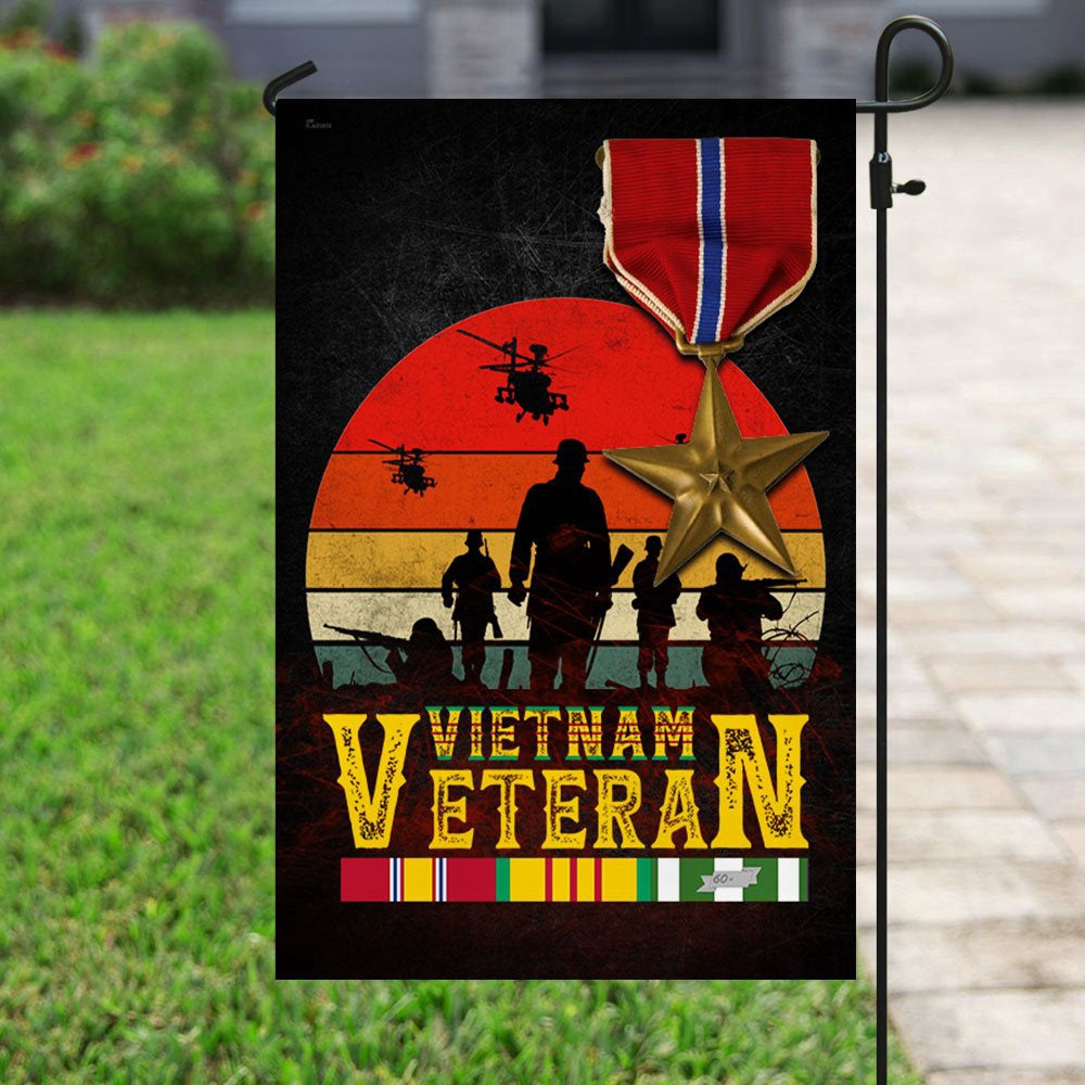 Vietnam Veteran Flag The Bronze Star, American Flag Vietnam