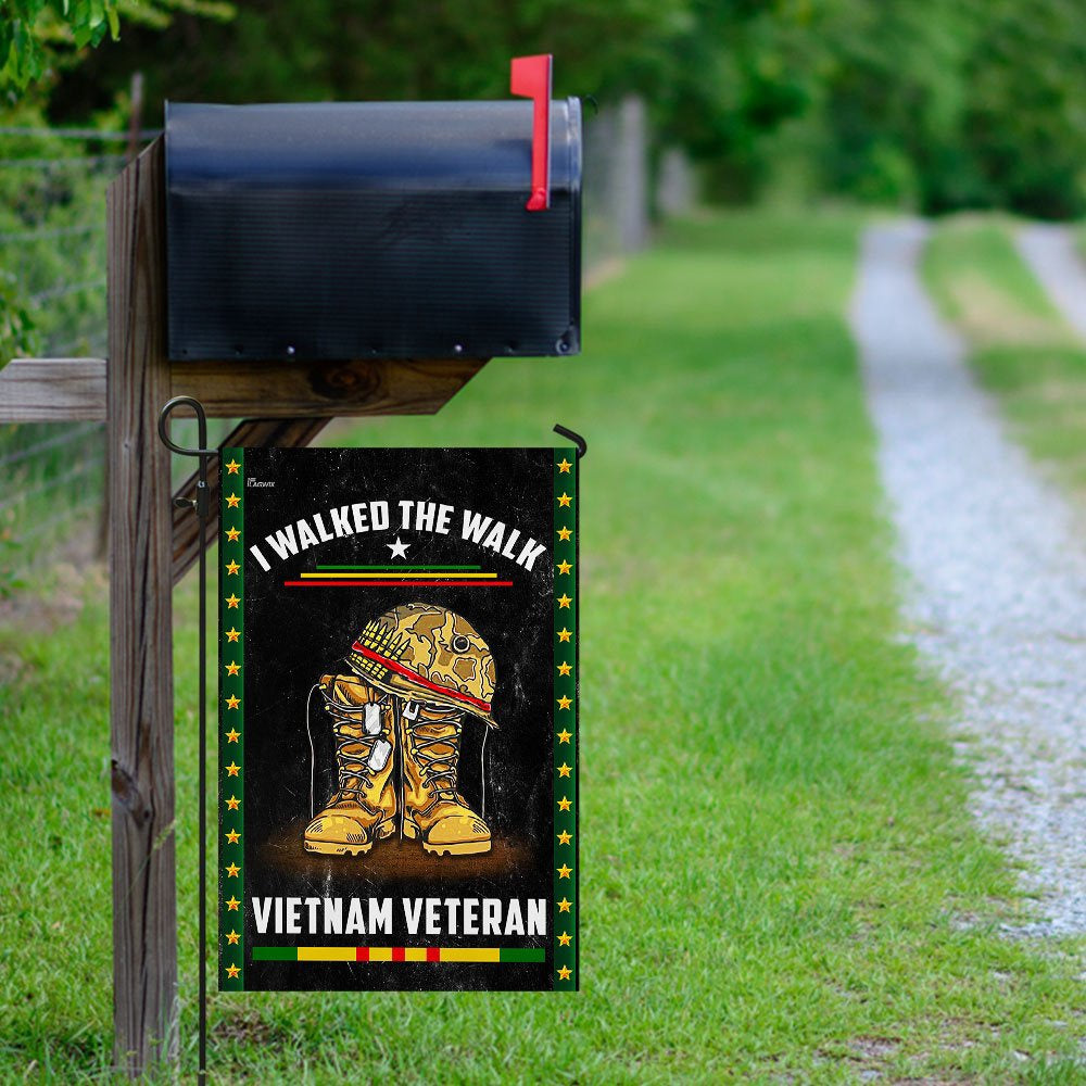 Vietnam Veteran Flags, I Walked The Walk Vietnam Veteran Flag, American Flag Vietnam